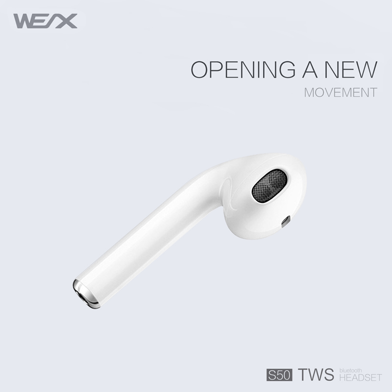 Sluchátka WEX S50 TWS, skutečná bezdrátová stereofonní sluchátka
