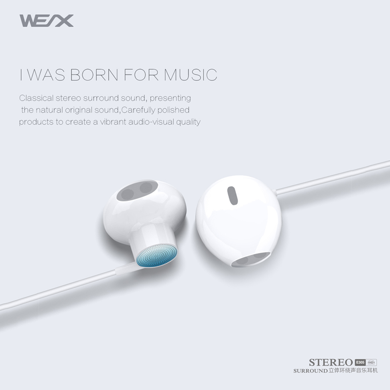 Publikovat WEX 305 Kabelová sluchátka